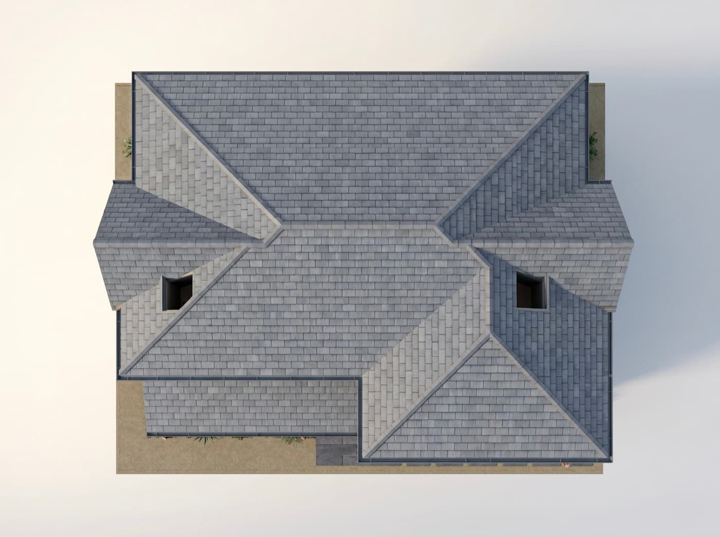 Gutter — roof view